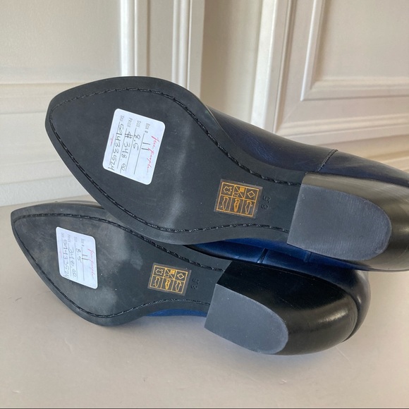 New Free People Jeffery Campbell Blue Leather Finn Tall Western Embroidered Boot - Picture 7 of 8